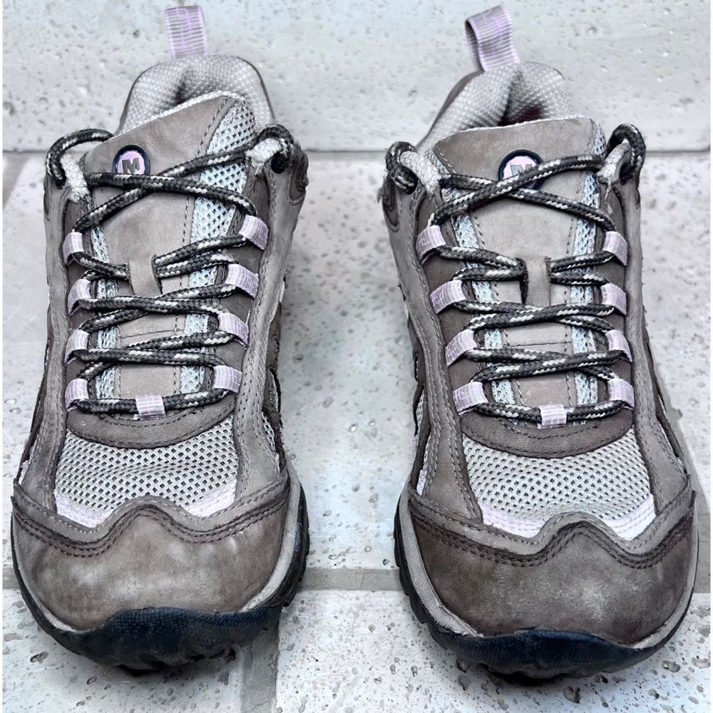 Merrell Womens Siren Ventilator Elephant Pink Vibram Hiking Trail Shoes Size 6.5